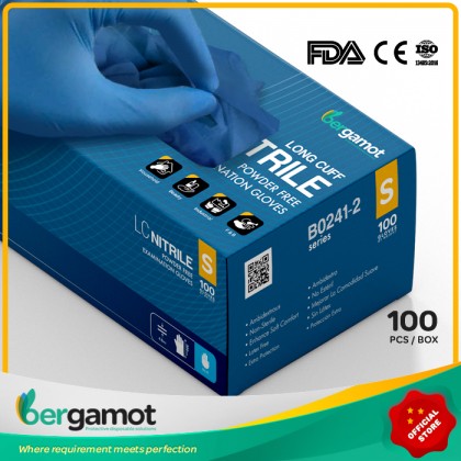 X2262 Long Cuff Nitrile Powder Free Examination Glove 100's X2262 Long Cuff Nitrile Powder Free Examination Glove 100's
