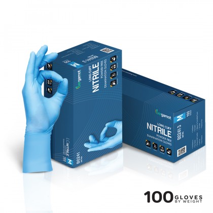 X2262 Long Cuff Nitrile Powder Free Examination Glove 100's X2262 Long Cuff Nitrile Powder Free Examination Glove 100's