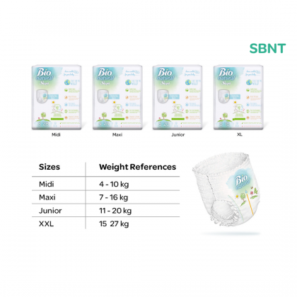 SBNT Sleepy BIO Natural Baby Training Pants Diaper (Pull Up) - Midi28 | Maxi24 | Junior 20 | XL16 SBNT Sleepy BIO Natural Baby Training Pants Diaper (Pull Up) - Midi28 | Maxi24 | Junior 20 | XL16