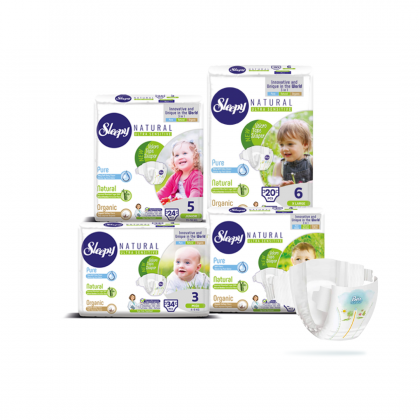 SNJP Sleepy Natural Baby Tape Diaper - New Born/Mini/Midi/Maxi/Junior/XL+