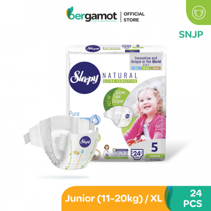 SNJP Sleepy Natural Baby Tape Diaper - New Born/Mini/Midi/Maxi/Junior/XL+